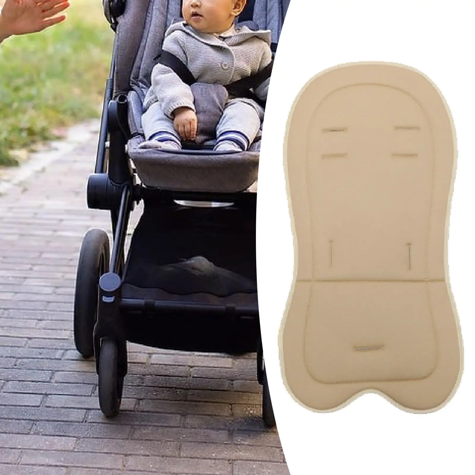 Carriage Cushion Universal Breathable Easy to Clean Portable Kids Stroller Seat Pad Baby Seat Pad Liner for Toddlers Girls Kids
