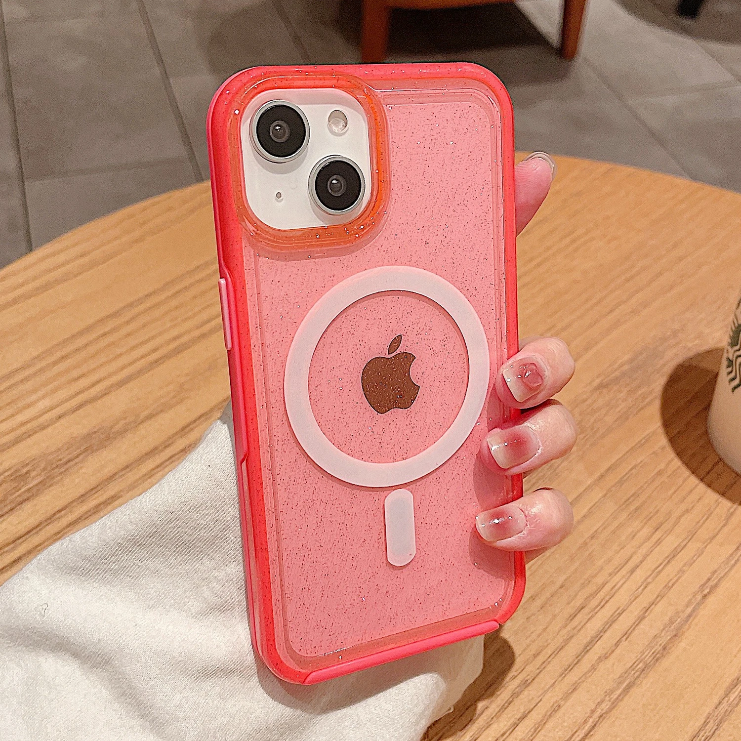 Pink Glitter MagSafe Phone Case