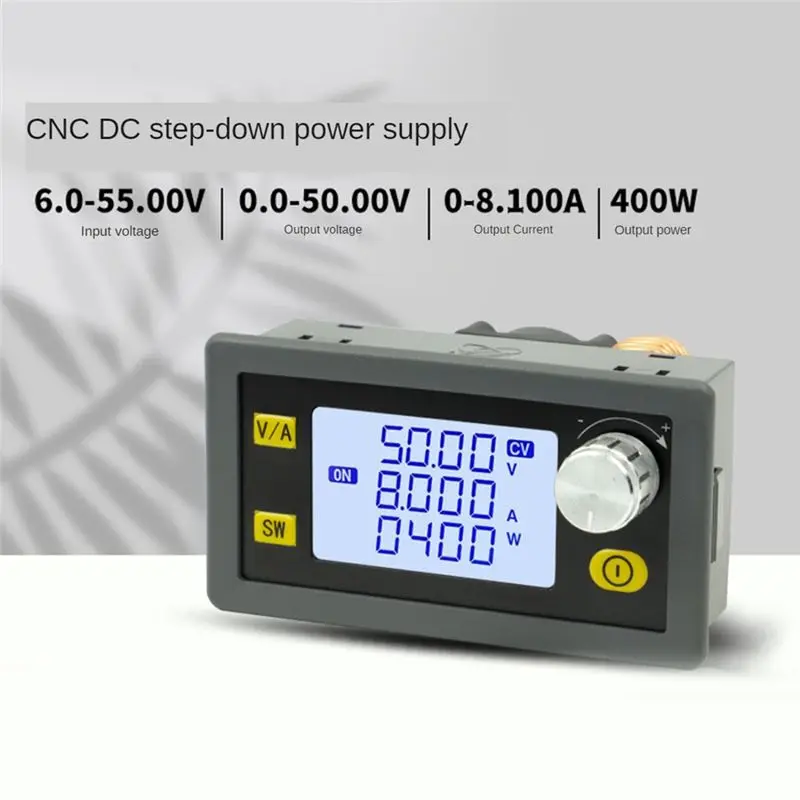 1 PCS CNC 조정 가능한 정전압 레귤레이터 플라스틱 DC 50V 8A 400W 표시된 대로 CV CC 스텝다운 전원 공급 장치 모듈 XY5008E-New