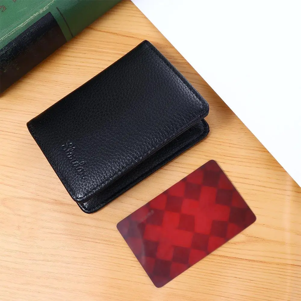 Men Wallet PU Leather Multi-slot Ultra-thin ID Card Cover Portable CompactCash Clip Mini Money Bag