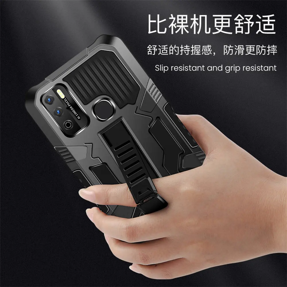 Infinix Hot 11 Play 2021 용 충격 방지 케이스, 아머 카메라 360 뒷면 보호 커버 인피니틱 핫 10 플레이 케이스 핫 9 플레이 범퍼 푼다