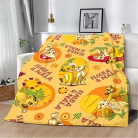 Cute Cartoon Simba Printed Blanket Picnic Blankets Warm Blanket Soft and Comfortable Blanket Home Travel Birthday Gift 1