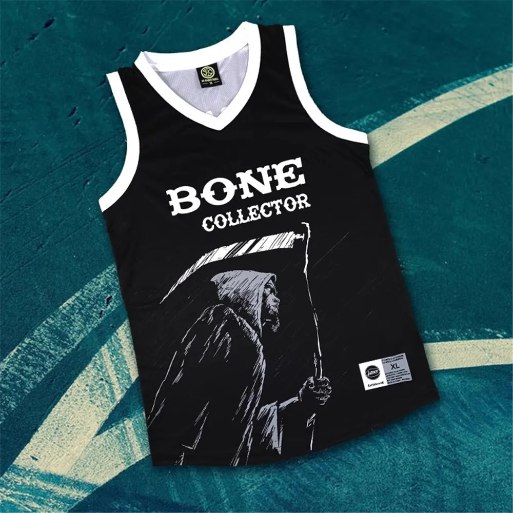 thumbnail image 1 of Camiseta de baloncesto estilo CHINA 72 #CHITIAN para cosplay de Streetball, camisetas de dibujos animados, tanques de colección de huesos, estampado Batter Born, 1 of 5