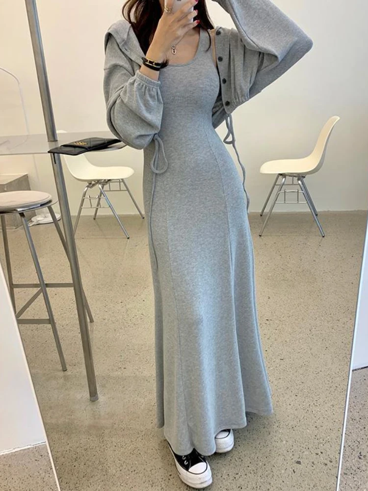 

Two Piece Cash Cardigan Vest Dress Clothes two piece sets womens outifits