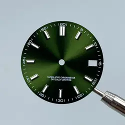 Enhanced Green Luminous Watch Dial 28.5mm - Custom Watch Face - No logo (Green)