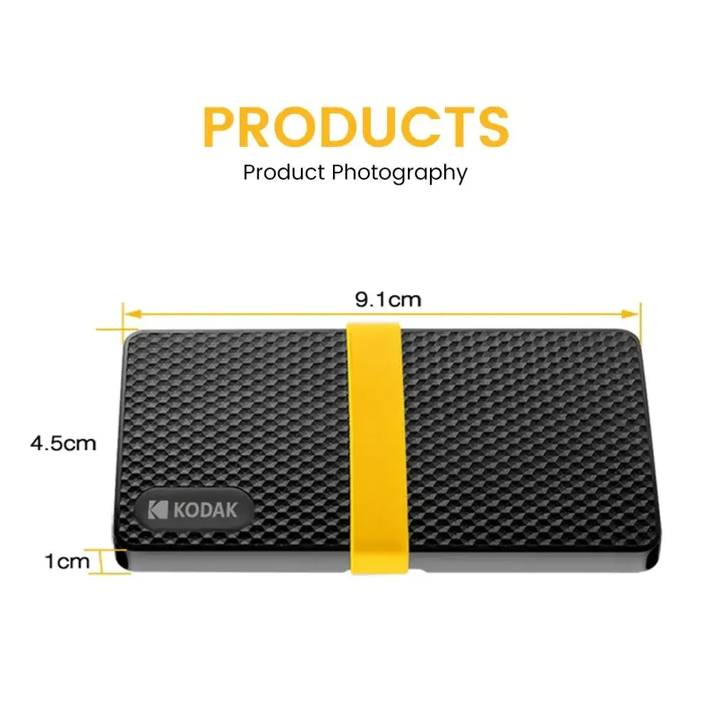 Kodak X200 Portable SSD 1TB 512G USB 3.1 Type C External Drive Hard Disk 512GB 256GB Solid State Drive For PS4 Laptop Macbook PC external hard drive solid flash drive