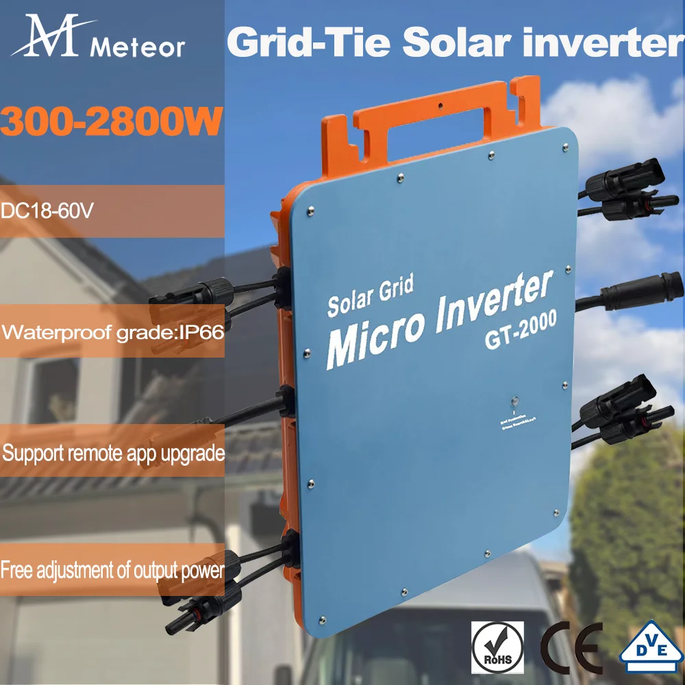 2800W/2400W/2000W/800W Mppt Solar Pv Grid Tie Smart Micro Inverter Inversor Da Dc18V-60V A Ac110V-230V 50Hz/60Hz Impermeabile Ip65