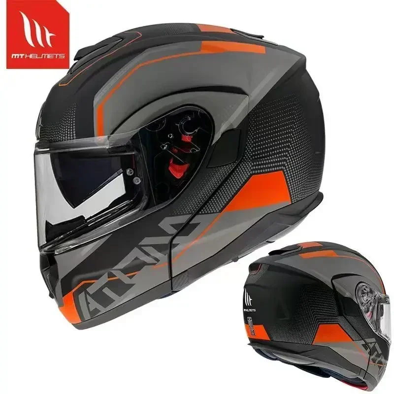 thumbnail image 1 of Casco de motocicleta ZhuHuaYu ATOM SV abatible hacia arriba doble lente todoterreno certificación ECE DOT, 1 of 5