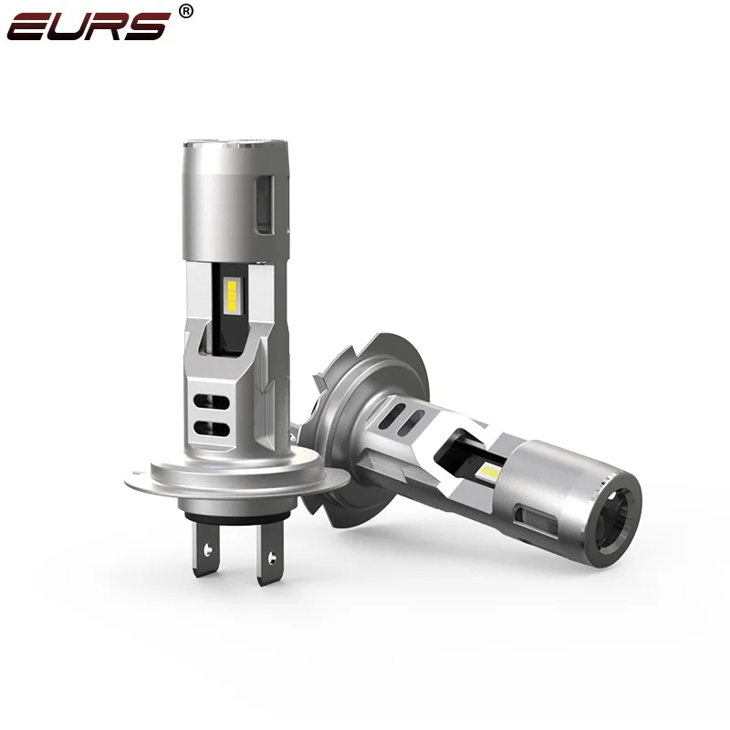 EURS 1:1 H7 LED Car Headlights CSP LED Bulb for Auto Headlight 6000K White Automotive Headlamp Fog Lights Fan Cooling 12V 24V