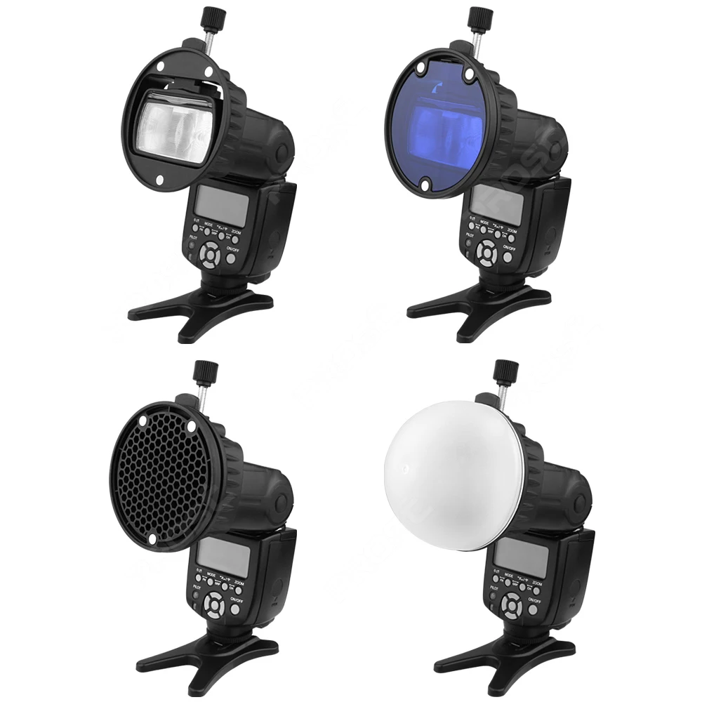 Description Picture 6 of itemTRIOPO Flash Light Modifier Accessories Kit w/ Magnetic Mount Adapter+Diffuser Ball+Color Gel Filters for Iconic Brand Nikon Iconic Brand Godox