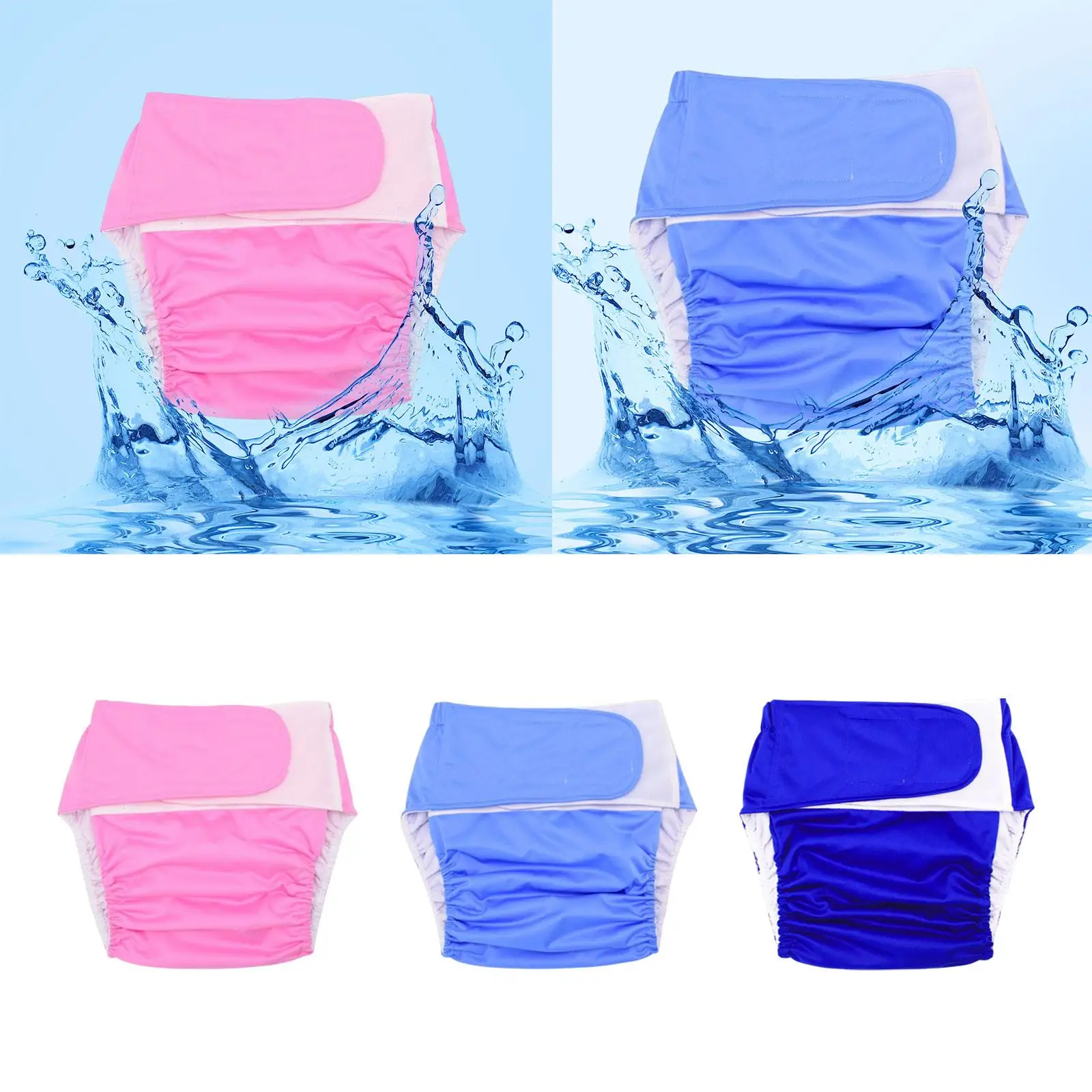 Adult Diaper Cloth Cover Comfortable Adjustable Waist Leak Proof Nappies 2
