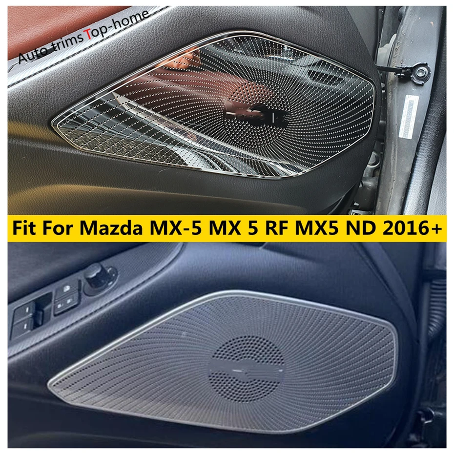 Car Styling Door Speaker Horn Sound Altoparlante Audio Frame Cover Trim Accessori Per Mazda Mx-5 Mx 5 Rf Mx5 Nd 2016 - 2020