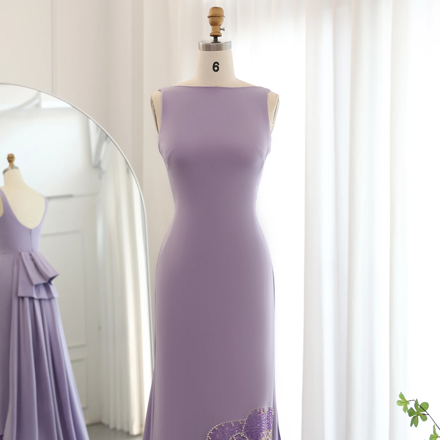 S631dd50a50cd48ed91a17823657b4b56L Elegant Coral Pink Scalloped Arabic Evening Dress Lilac Luxury Dubai Butterfly Beaded Women Wedding Party Gown Mallzona