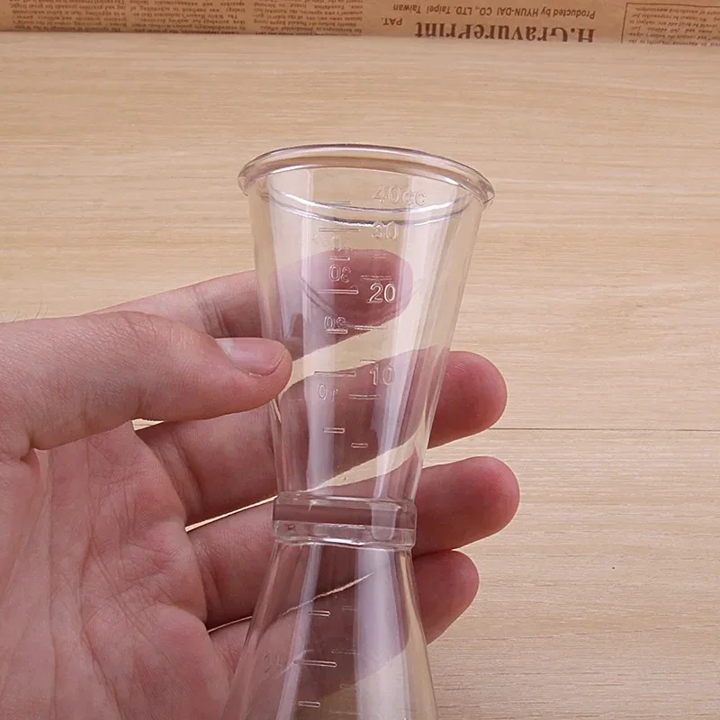 40/10CC measuring jigger Resin Transparent Measuring Cup Party Wine Cocktail Shaker Ounce Cup Measuring Jigger Kitchen Barware Party Supplies