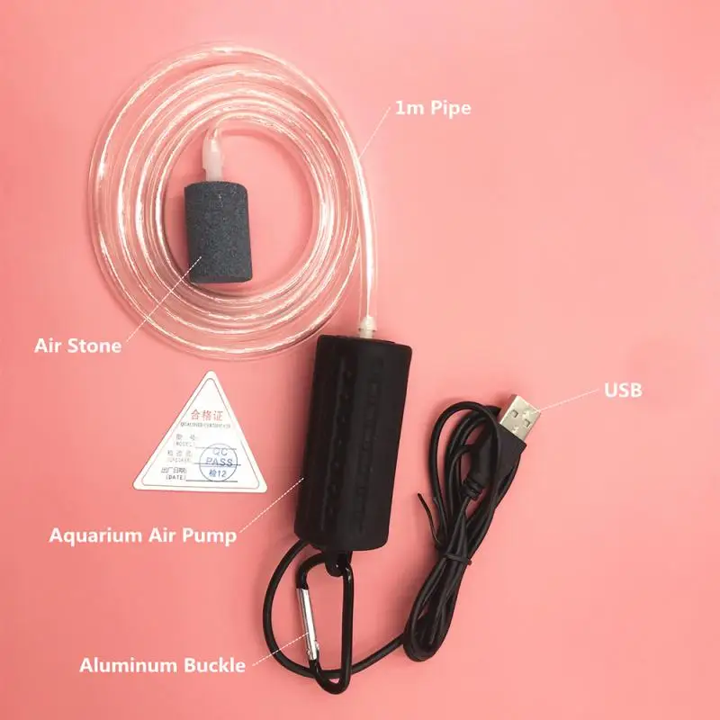 Fish Tank Oxygen Pump Portable USB Oxygen Pump Mute Energy-saving Aquarium Equipment Stop Valve Oxygen Pump 2