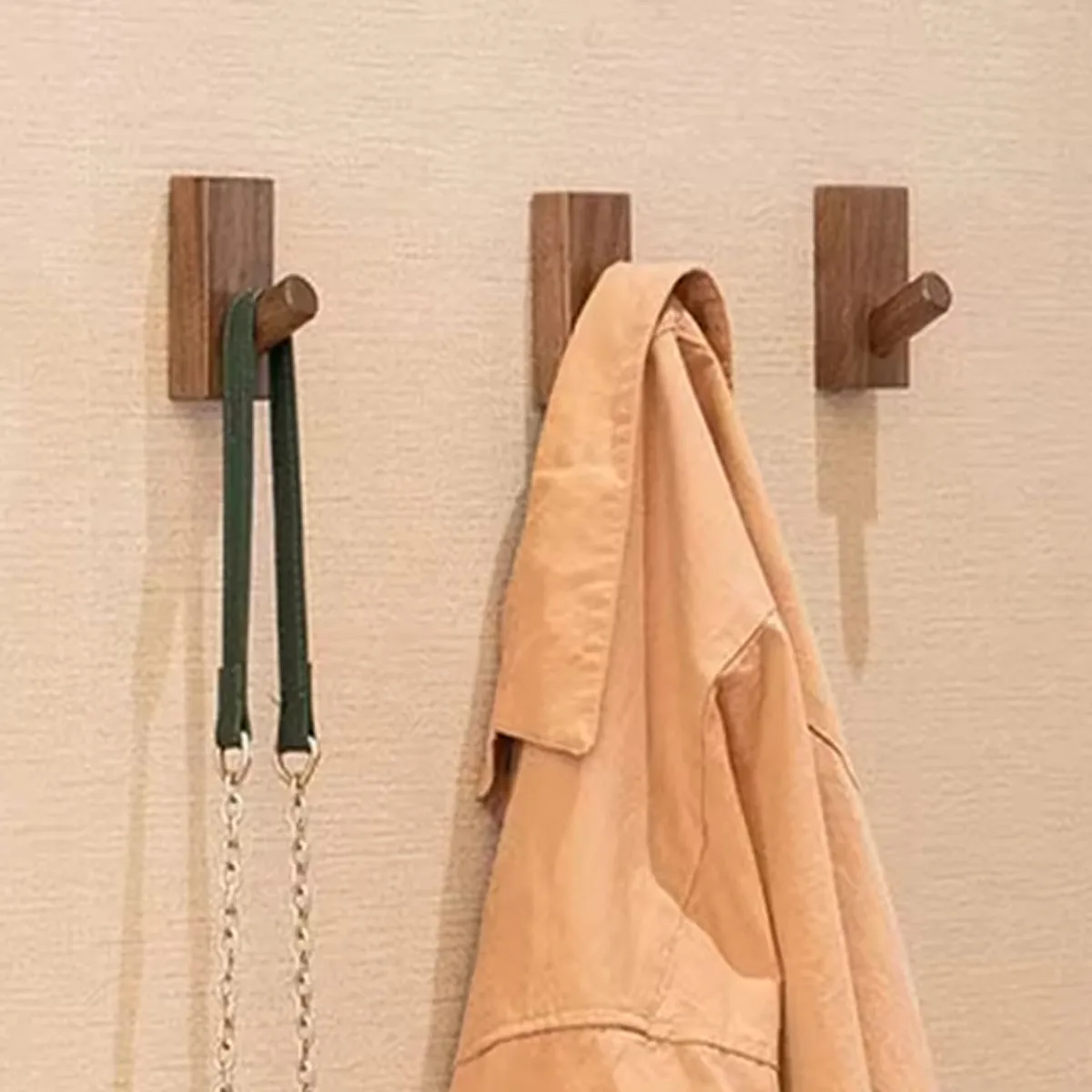 Nordic Wood Clothes Hanger Wall Mounted
