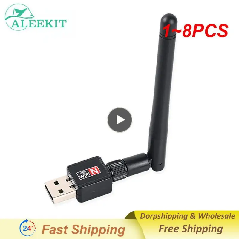 

1~8PCS WiFi Adapter 5dB Antenna 150Mbps Lan Wireless Network Card Portable USB 7601 chip for AHD DVR DVR