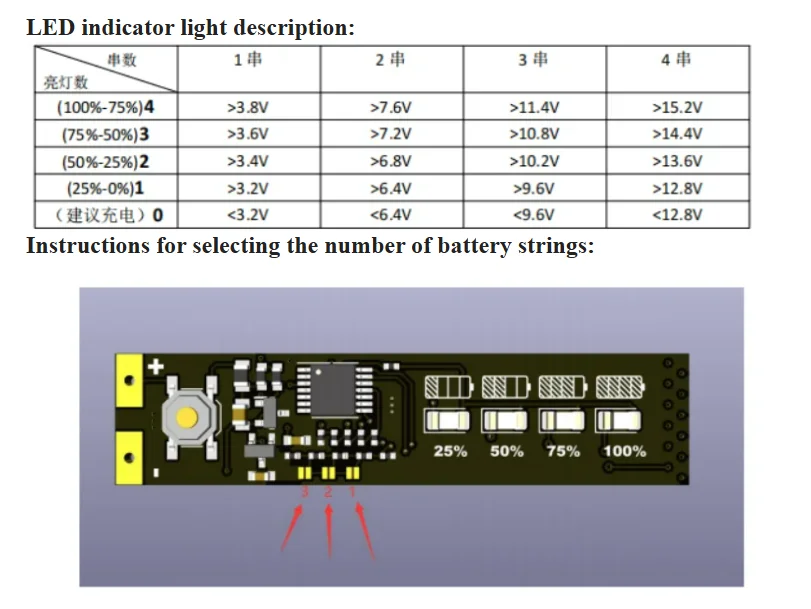 1S 2S 3S 4S Einzelne 3,7 V 18650 Lithium-Batterie Kapazität Lade Anzeige Modul Prozent leistungsstand Tester LED Display Board – Detail 5