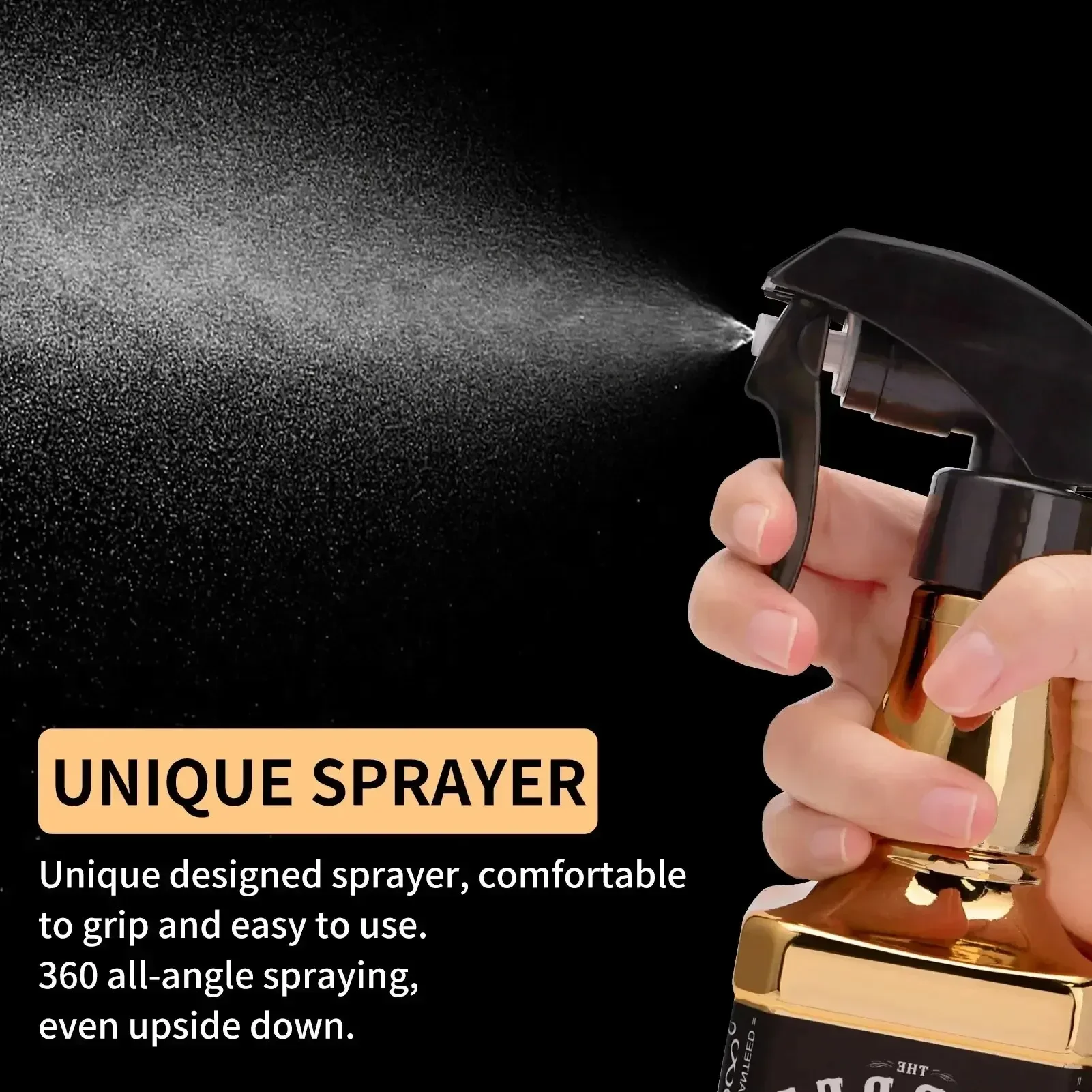 500ML Plating Barber Haircut Spray Bottle Empty Continuous Atomizer Water Sprayer Salon Hairdresser Accessories Barber Tools Hairdressing Spray Bottle Spray Bottle