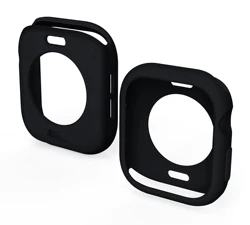 Premium Soft Silicone Protective Case for Smartwatch - Durable Bumper Shell Cover, Enhanced Protection (Black)