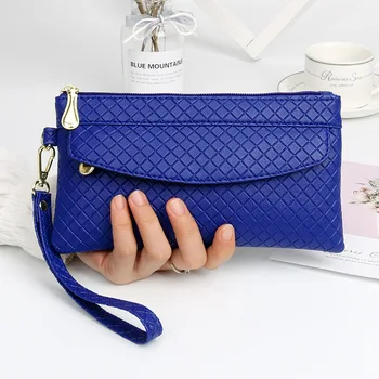 ⁦Women'S Clutch Bag Casual Mobile Phone Coin Purse Fashionable Pouch Trendy Female PULeather Wallet Purses Handbag Card Holder⁩ – תמונה ⁦5⁩