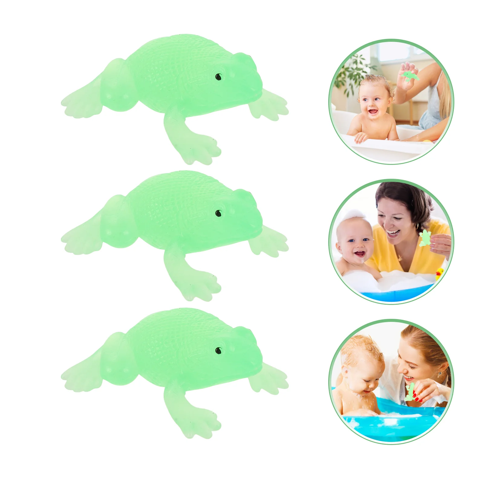

Bath Toy Soft Rubber Imitation Frog Baby Science And Education Elastic Frogs Decor Decorations