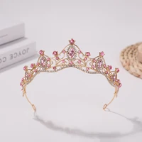 Girl's birthday tiara bridal wedding hair accessories Korean simple wedding dress children's performance tiara accessories. 2