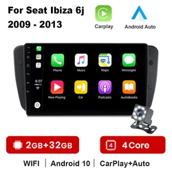 Autoradio Android 10, Navigation GPS, lecteur Audio multimédia, WIFI, 2 Din, pour voiture Seat Ibiza 6j (2009, 2010, 2012, 2013, MK4 FR) 