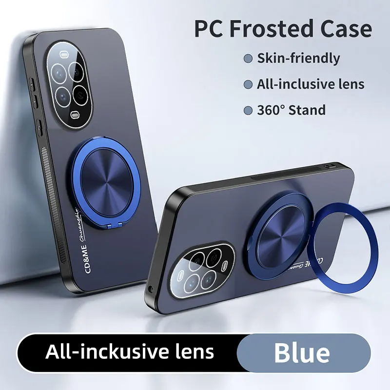 Luxury Matte Frosted Protective Phone Case with 360° Magnetic Bracket Stand