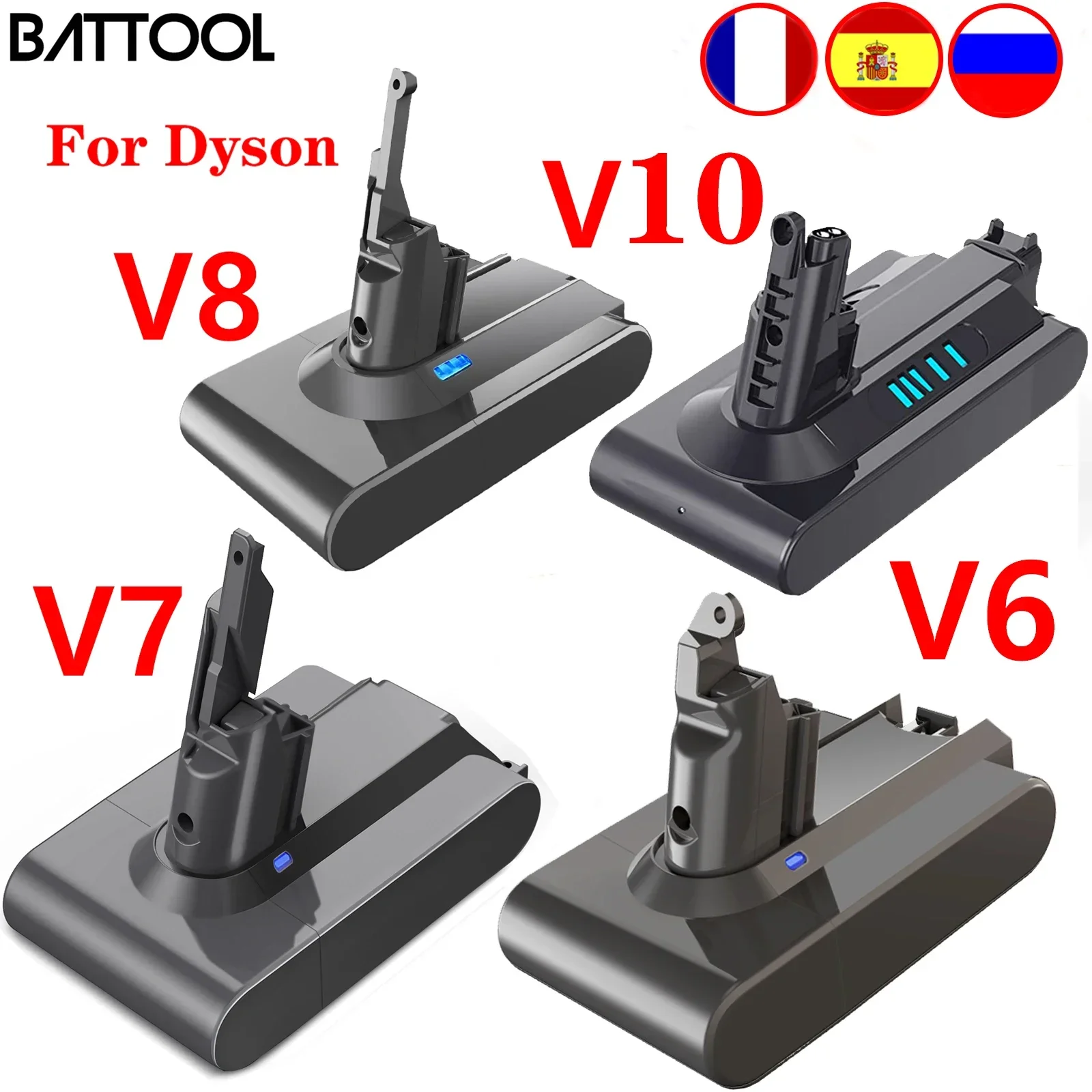 

Аккумулятор для пылесоса Dyson V6 V7 V8 V10 Series SV07 SV09 SV10 SV12 DC62