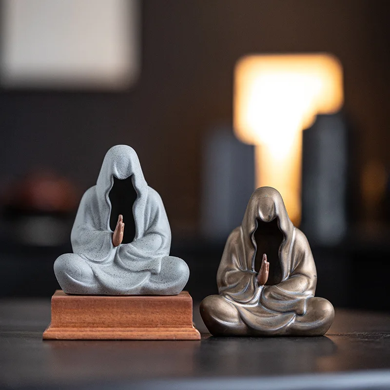 창의적인 무형 불상 거실 서재 장 세라믹 공예 선물 선(禪) 공간 장식 풍경 디..