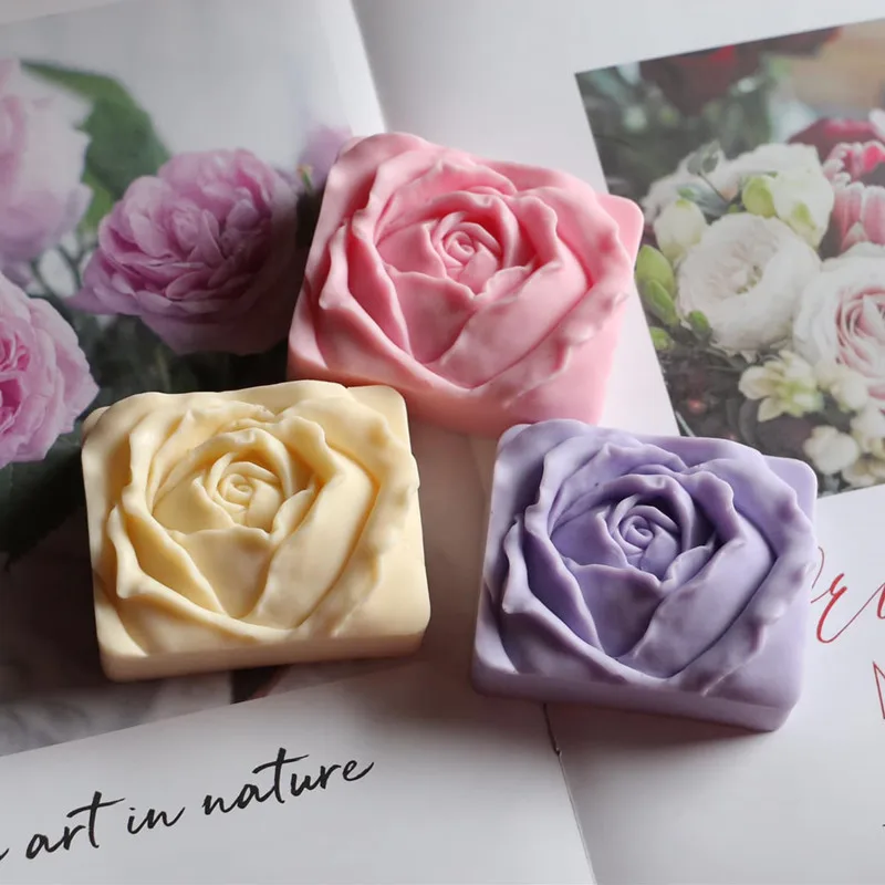 Silicone Mold Rose Flower for Handmade Soap Candle Cake Wax Melt