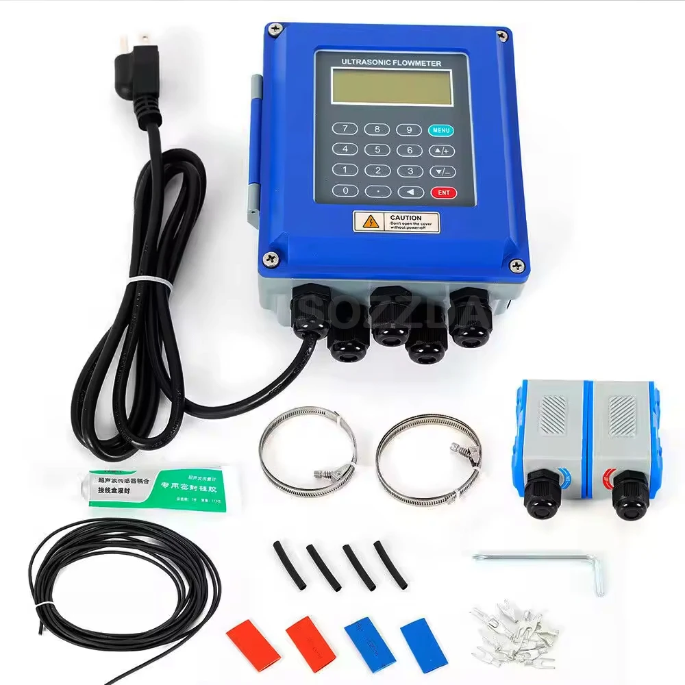 TUF-2000B Ultrasonic flowmeter DN50-DN700mmTS-1/TM-2 Wall mounted ultrasonic water flowmeter RS485/OCT output liquid