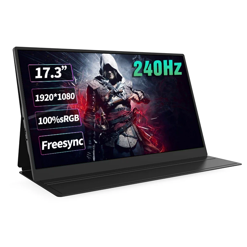 PC Ʈ  Xbox PS4/5 ġ ޴ , 1080P HDR 100% SRGB IPS ȭ, GTG 3MS Freesync  ÷, 17.3 ġ 240Hz