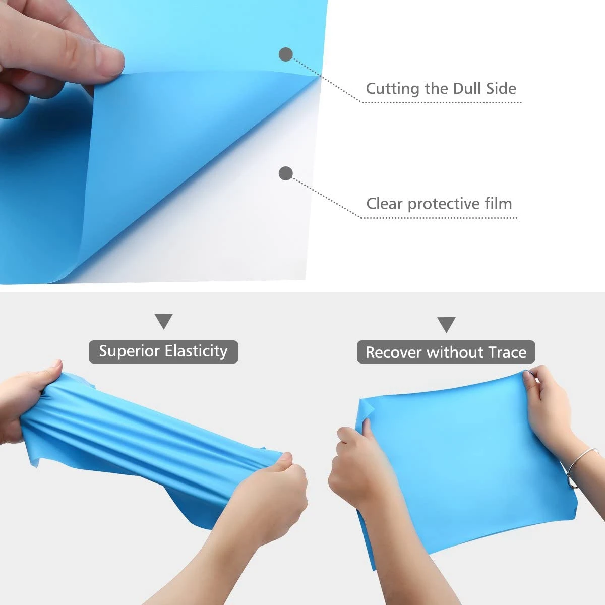 YOC-PU 열전사 비닐 25개 16색 섬유 포일 전사지 DIY 티셔츠 카메오용