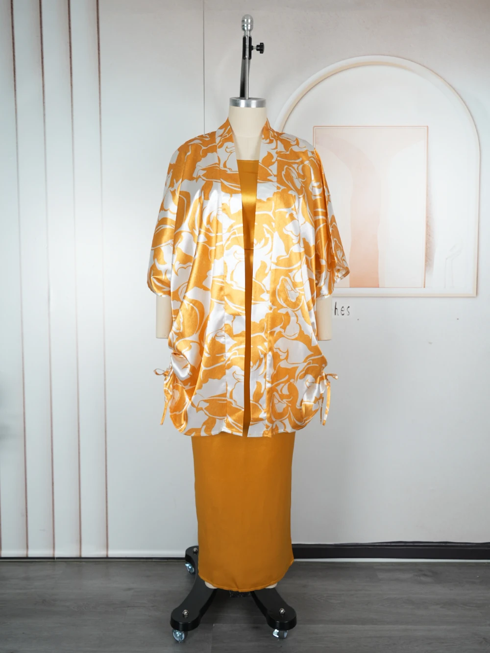 Plus Size African Clothes for Women PCS Sets Dress And Coat