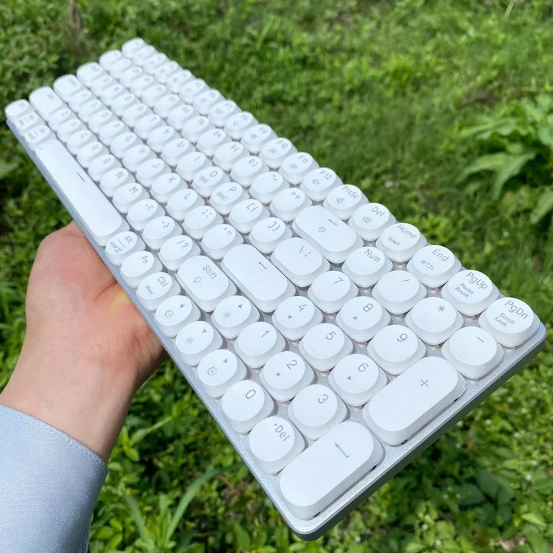 Echome-teclado Mecânico sem Fio Ultra Fino Perfil Baixo Interruptor Linear Hotswap Painel Metal 87 Chaves Jogos Escritório Trabalho