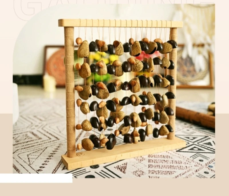 Fruit Shell Rattle Relaxing Sound Bundle Fruit Wind Chime Meditation Row Bell Sound Therapy Musical Instruments Percussion