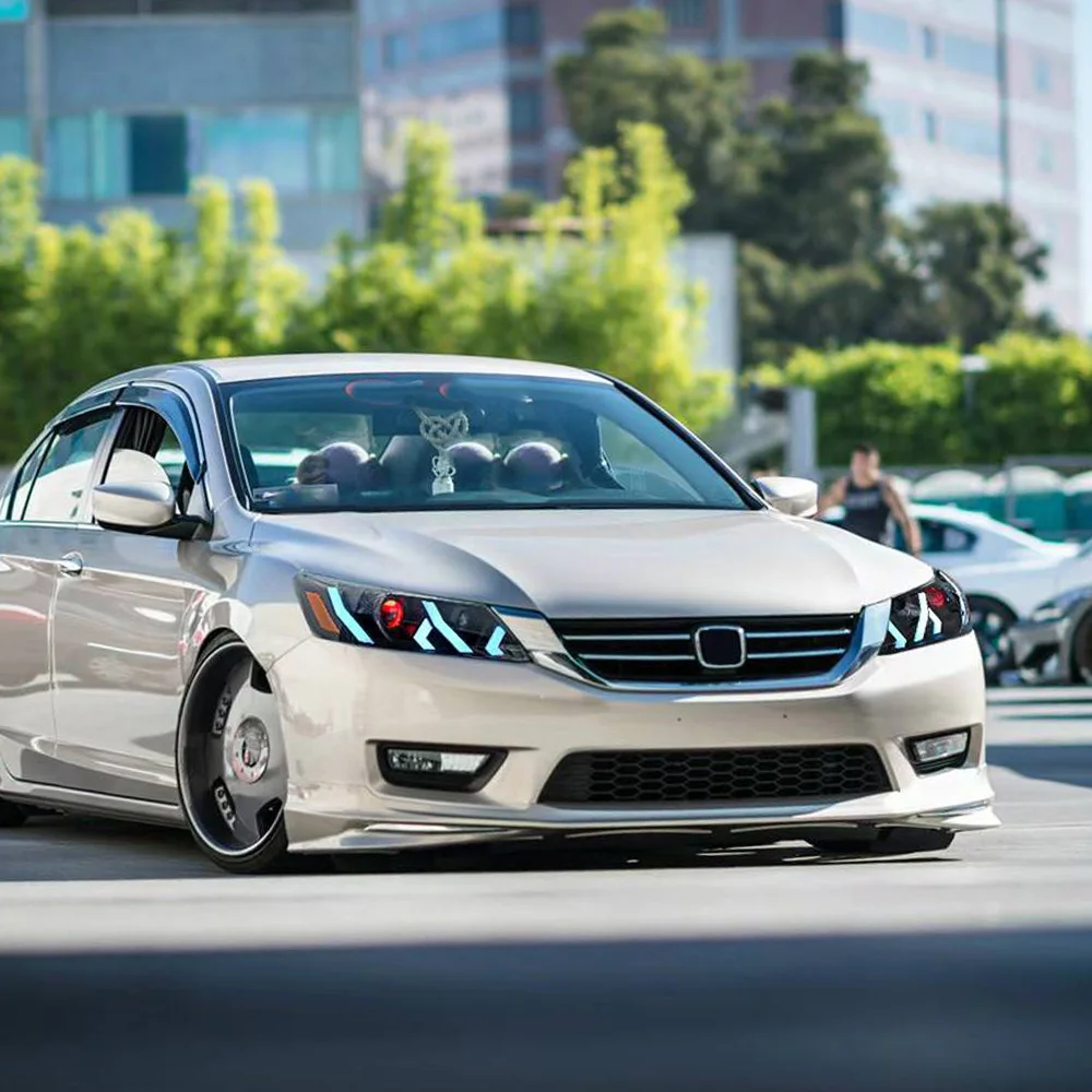 For Honda Accord 9th 2013-2015 Car Headlight Assembly Upgrade LED Lamborghini Style Projector Lens Car Tool Accessories - Image 6