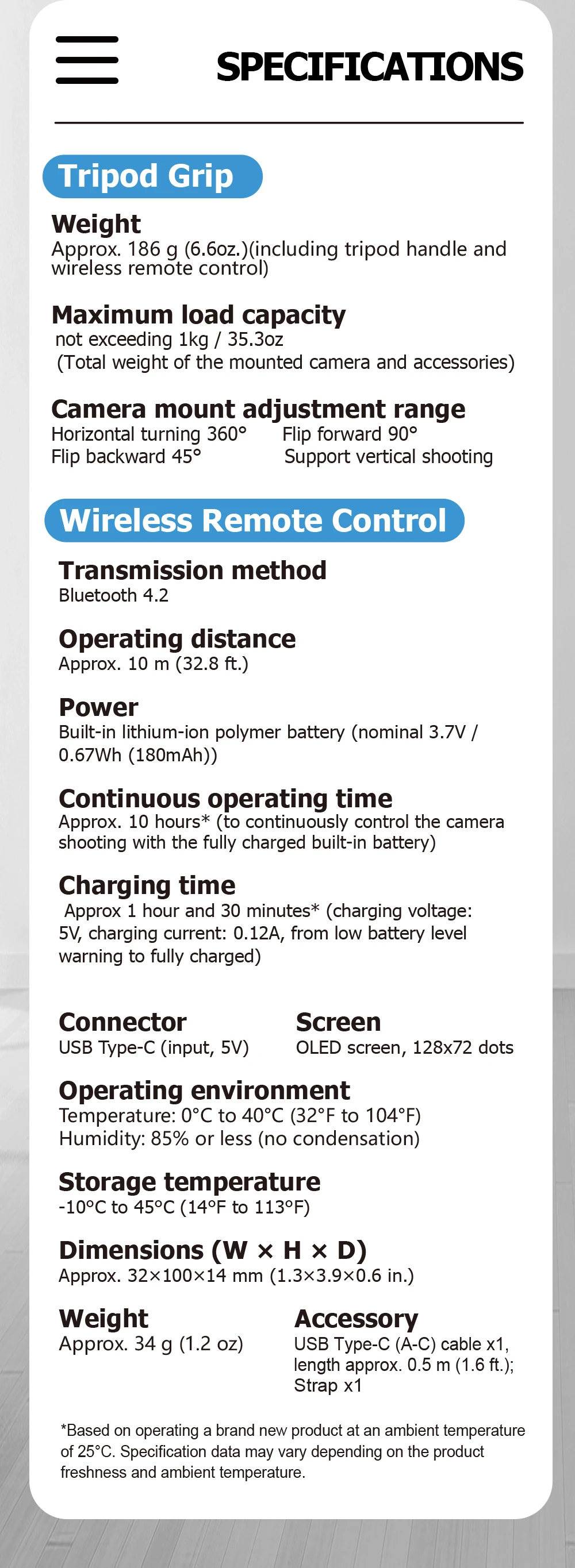 For Sony Camera Wireless Remote Control Rechargeable Shutter Release with OLED S