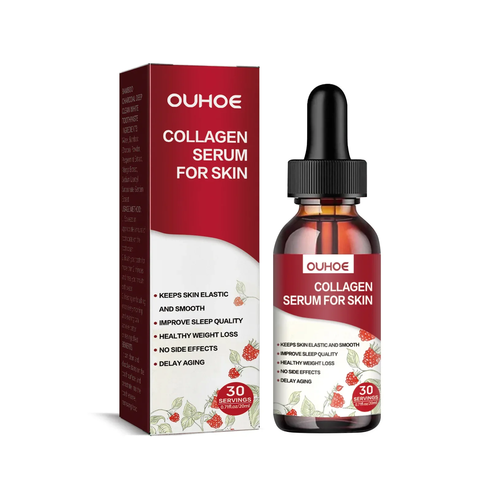 Sérum visage au collagène pour les taches foncées éclatantes, Anti-âge, estompe les ridules, blanchissant, hydratant, Lifting, raffermissant, Essence de soin pour la peau_voghion.com