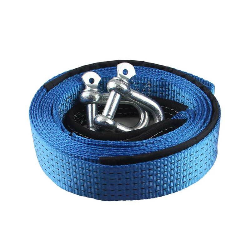 Towing Rope High Strength Car Tow Rope Fluorescent Yellow Tow Strap Bumper Trailer Car Safety Accessries