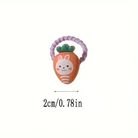 30-Pack Assorted Cartoon Animal & Flower Hair Ties - High Elastic Nylon Hair Bands, Gentle on Hair for Toddlers 6