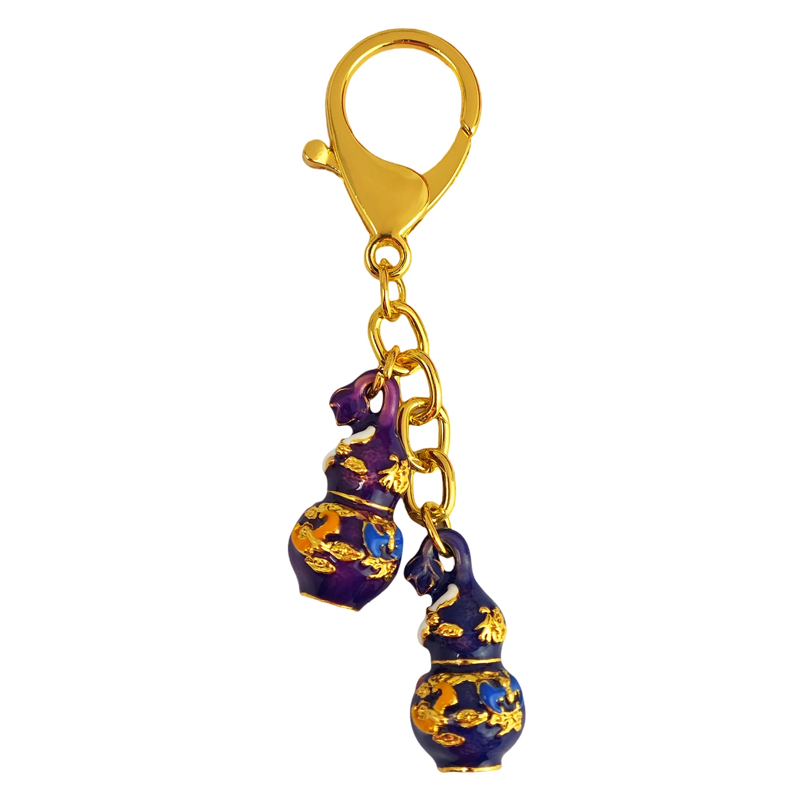 2025 Double Three Dimensional Gourd Keyring Pair Of Five Blessings Wu Lou Keychain 3