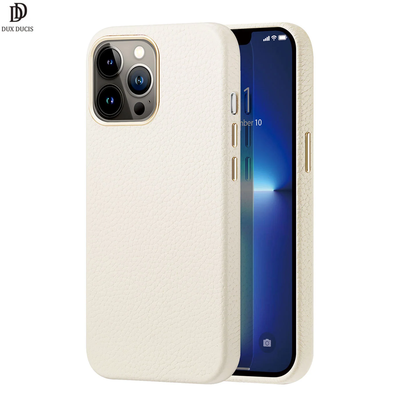 

Чехол из натуральной кожи с рисунком личи для iPhone 13 Pro MAX