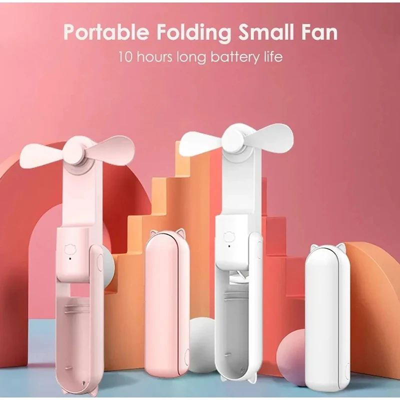 Portable Fan Super Mini Handheld Fan USB Rechargeable Fan Foldable Hand Held Small Pocket Fan with 2000mAh Power Bank 3 Gears 14 S631f66d67acb418a81476b453ac426fan