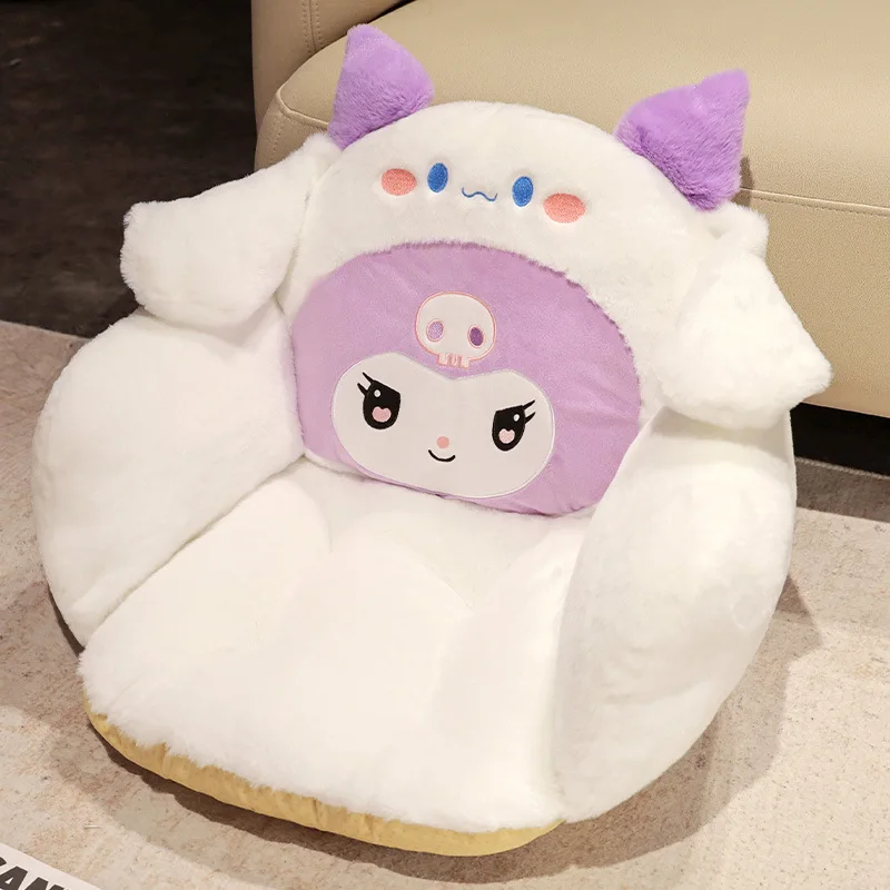 Sanrio Plush Cushion Cartoon Anime Cinnamoroll My Melody Kawaii Cute Warm Chair Waist Support Mat Girls Gift