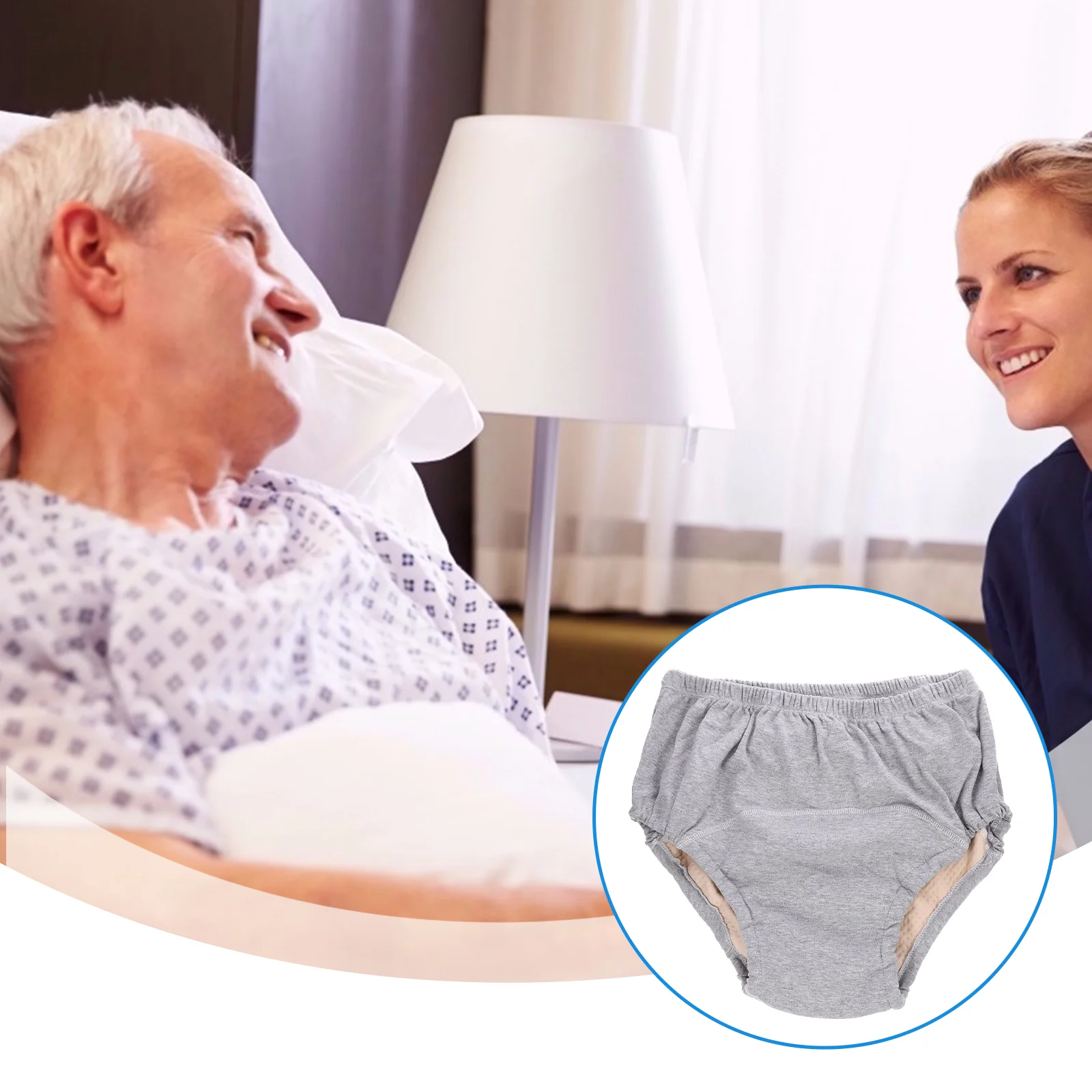 Elderly Anti-Urine Nursing Incontinence for Reusable Diaper Adults Pants Urinary Waterproof Cotton Washable 4