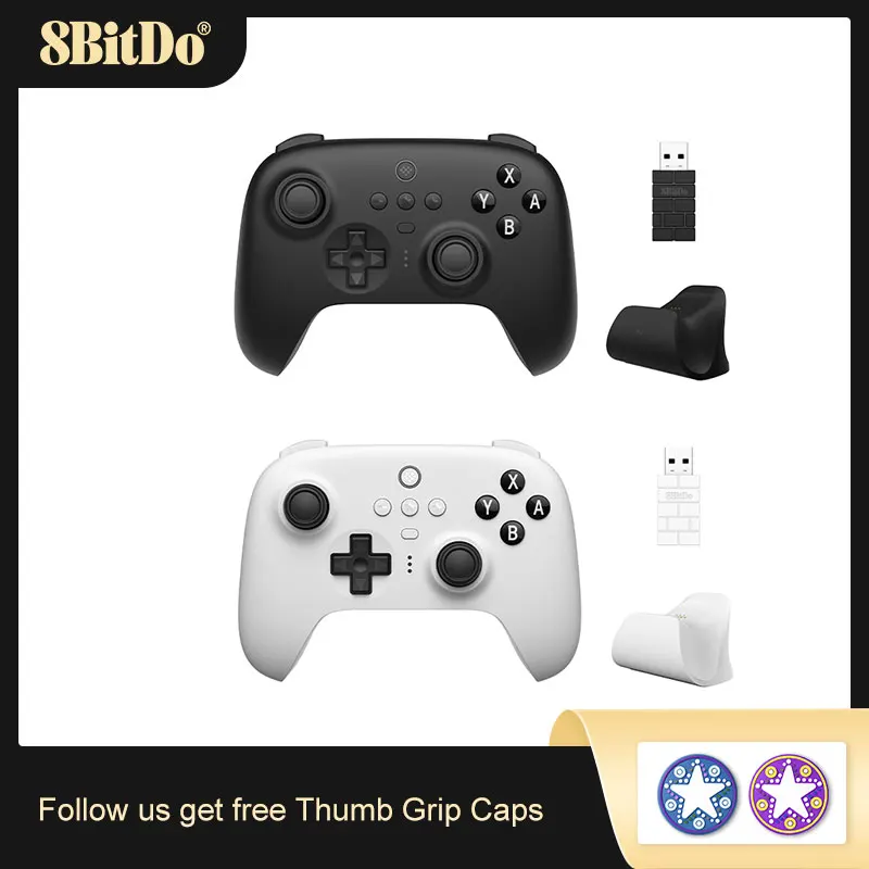

AKNES 8Bitdo Ultimate Bluetooth Controller with Charging Dock Gamepad with Hall Effect Sensing Joystick for Switch Windows PC