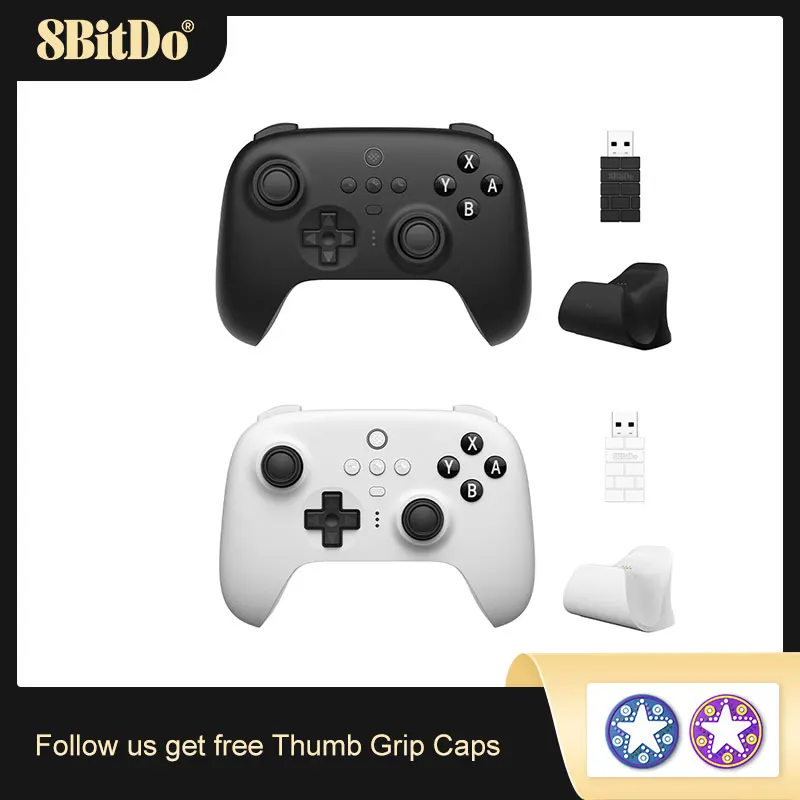 8Bitdo Ultimate Bluetooth Controller with Charging Dock, Wireless Pro  Controller with Hall Effect Sensing Joystick, Compatible with Switch,  Windows and Steam Deck (Black) 